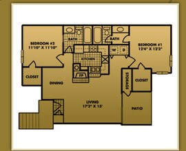 B2 2x2 1608 floor plan